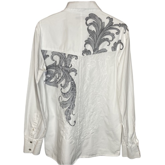 Manchester Embroidered Raw Edge Distressed Shirt - Picture 2 of 12